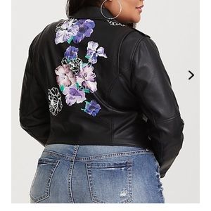 Black faux leather jacket